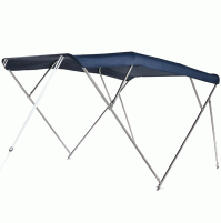 AWNING 4 ARMS SUITABLE FOR BOATS S.STEEL - COLOR DARK BLUE - W 200 cm x H 150 cm x L 255 cm - SM70200 - SMR